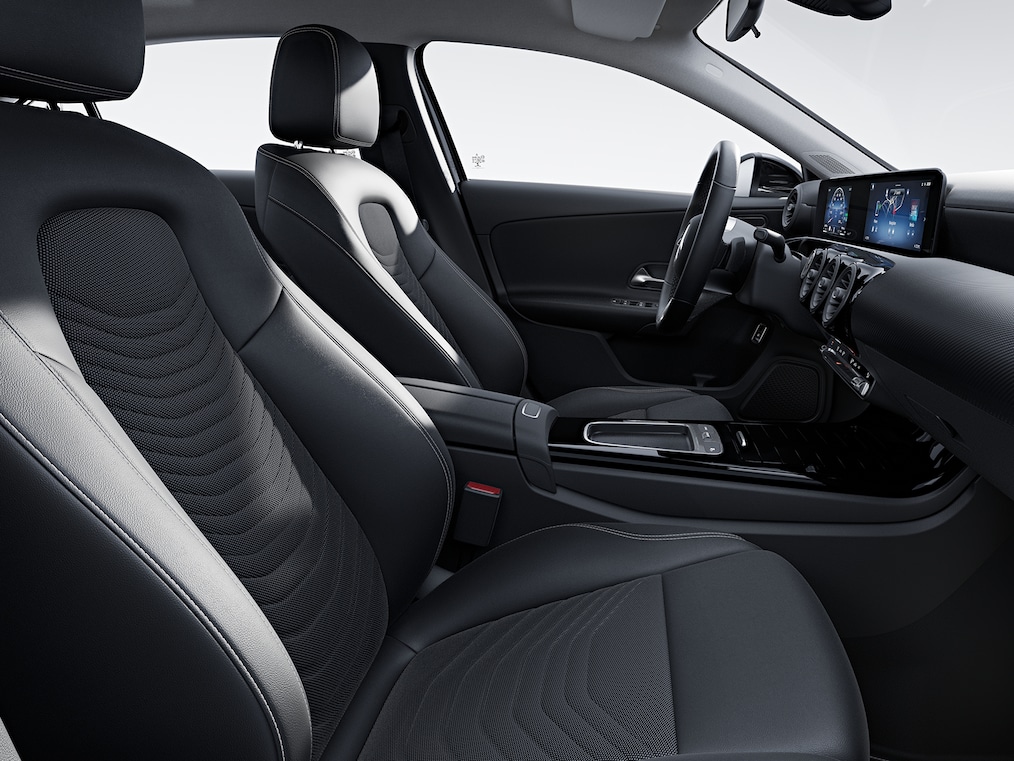 Close-up of a DIGITAL LIGHT headlight system of the Mercedes-Benz C-Class.