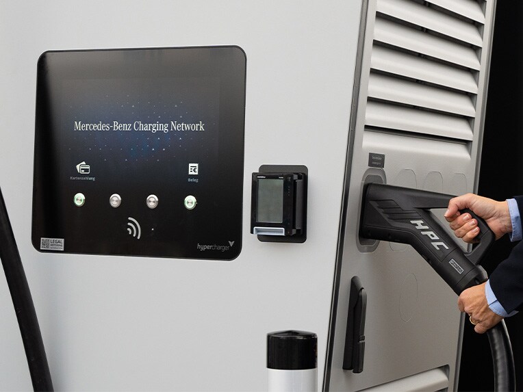 Mercedes-Benz Charging Network for the Mercedes-Benz E-Class Saloon.