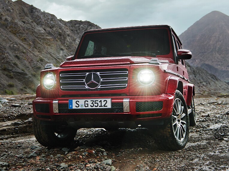 A front view of the G-Class from Mercedes-Benz.