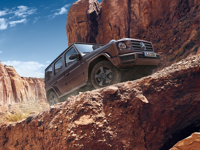 A front view of the G-Class from Mercedes-Benz.