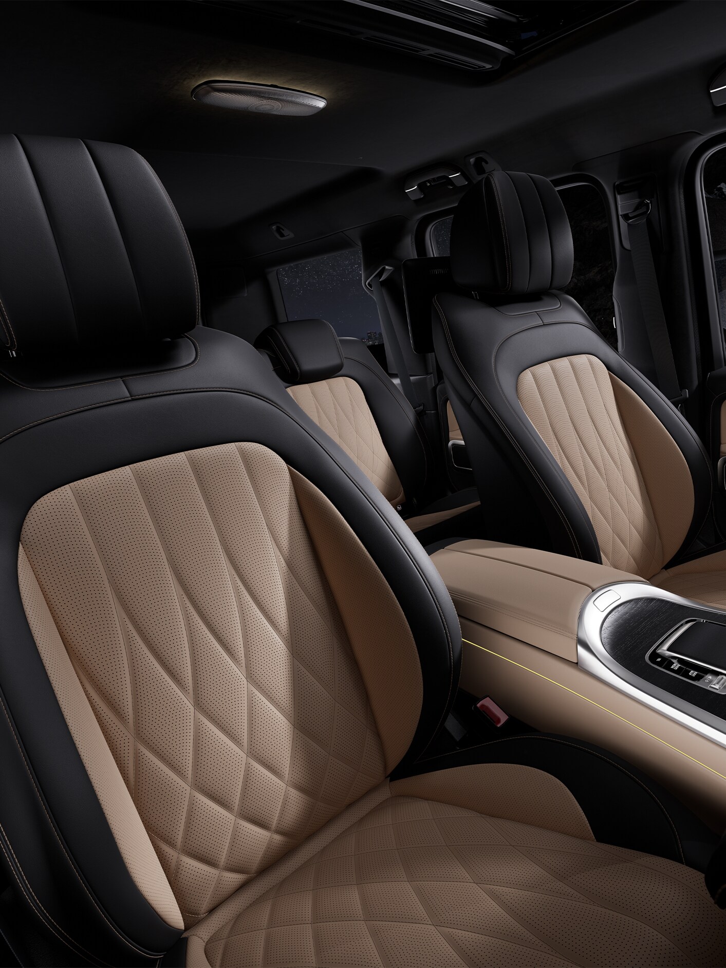 The interior of the Mercedes-Benz G-Class.