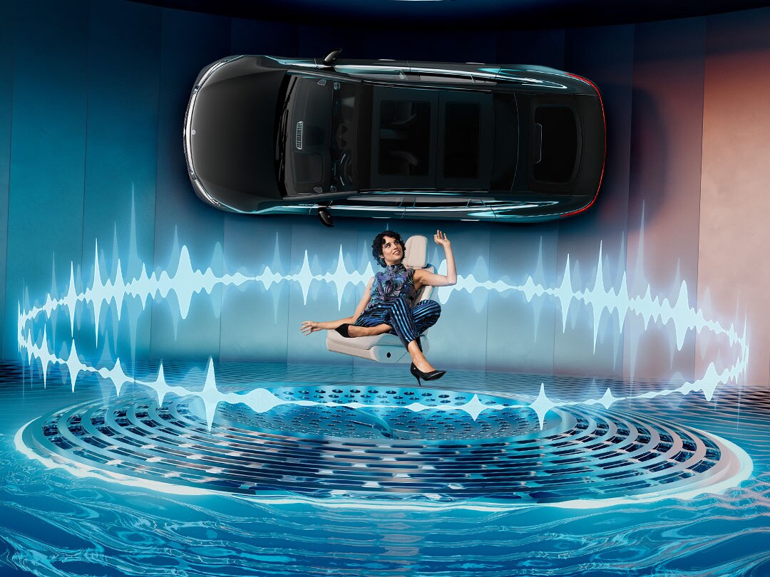 A top view of a Mercedes-EQ vehicle.