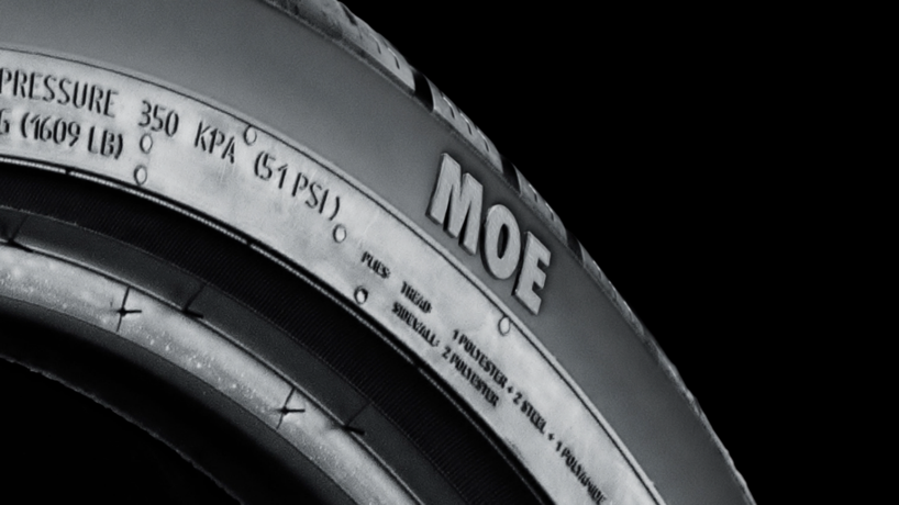 Mercedes Genuine Tyres MOE | Mercedes-Benz Detail of a close-up of a Mercedes MOE tyre.
