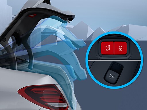 Illustration of HANDS-FREE ACCESS in the Mercedes-Benz GLB.