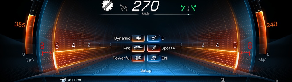 Front / rear side view of a Mercedes-AMG A 45 S 4MATIC+.