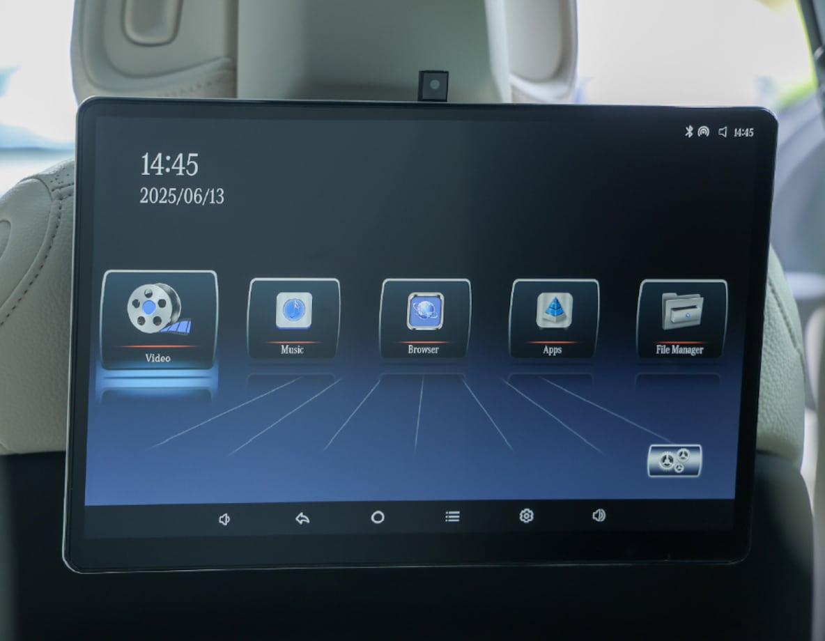 Frontal side view of a Mercedes-Benz C-Class Saloon.