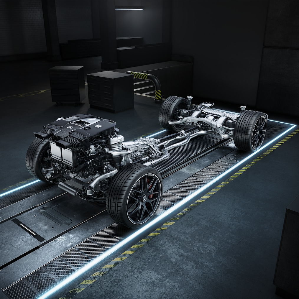 Dynamic view of a Mercedes-AMG GLE Coupé.