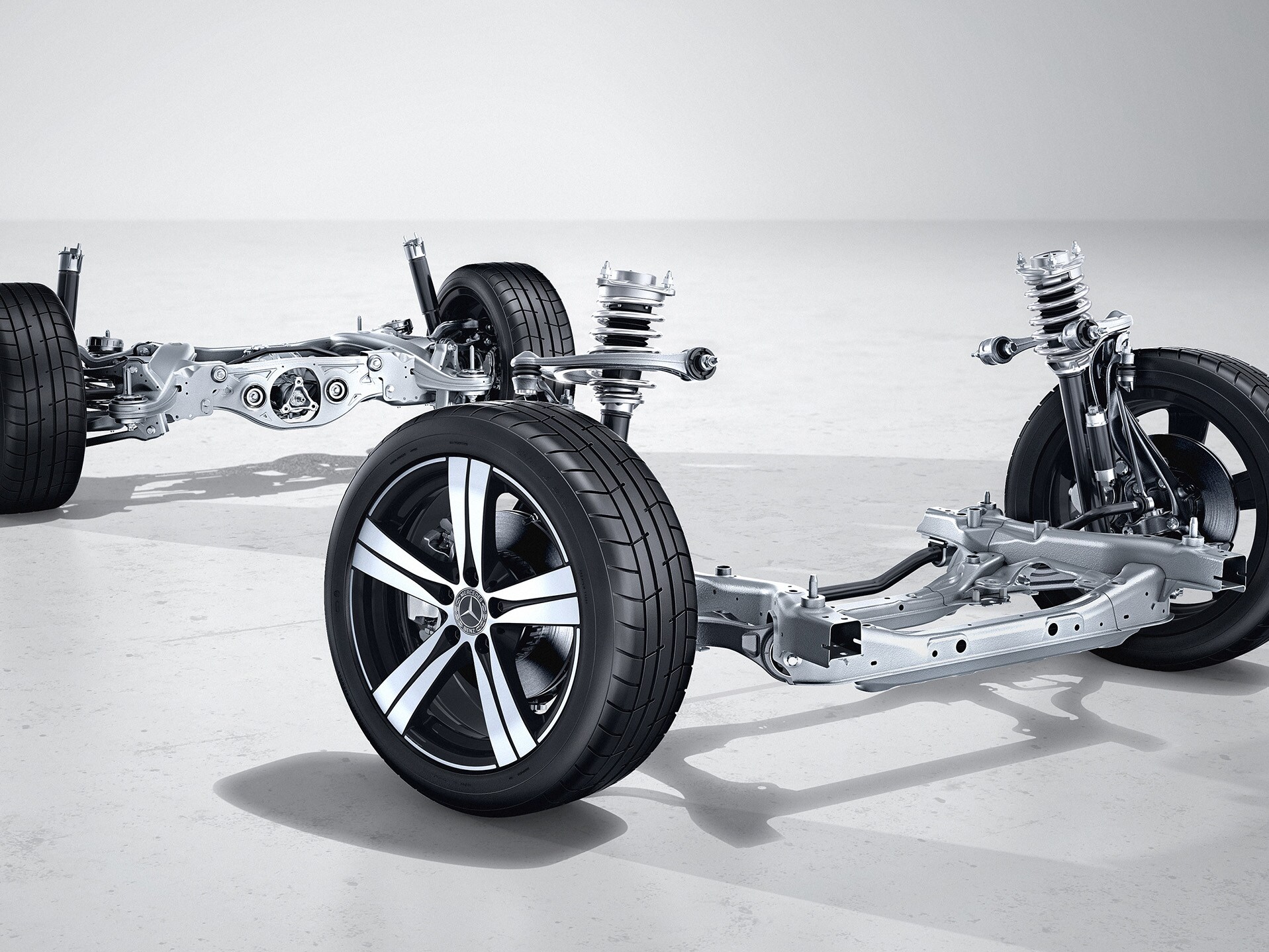 The Mercedes-Benz C-Class Limousine with sports suspension.