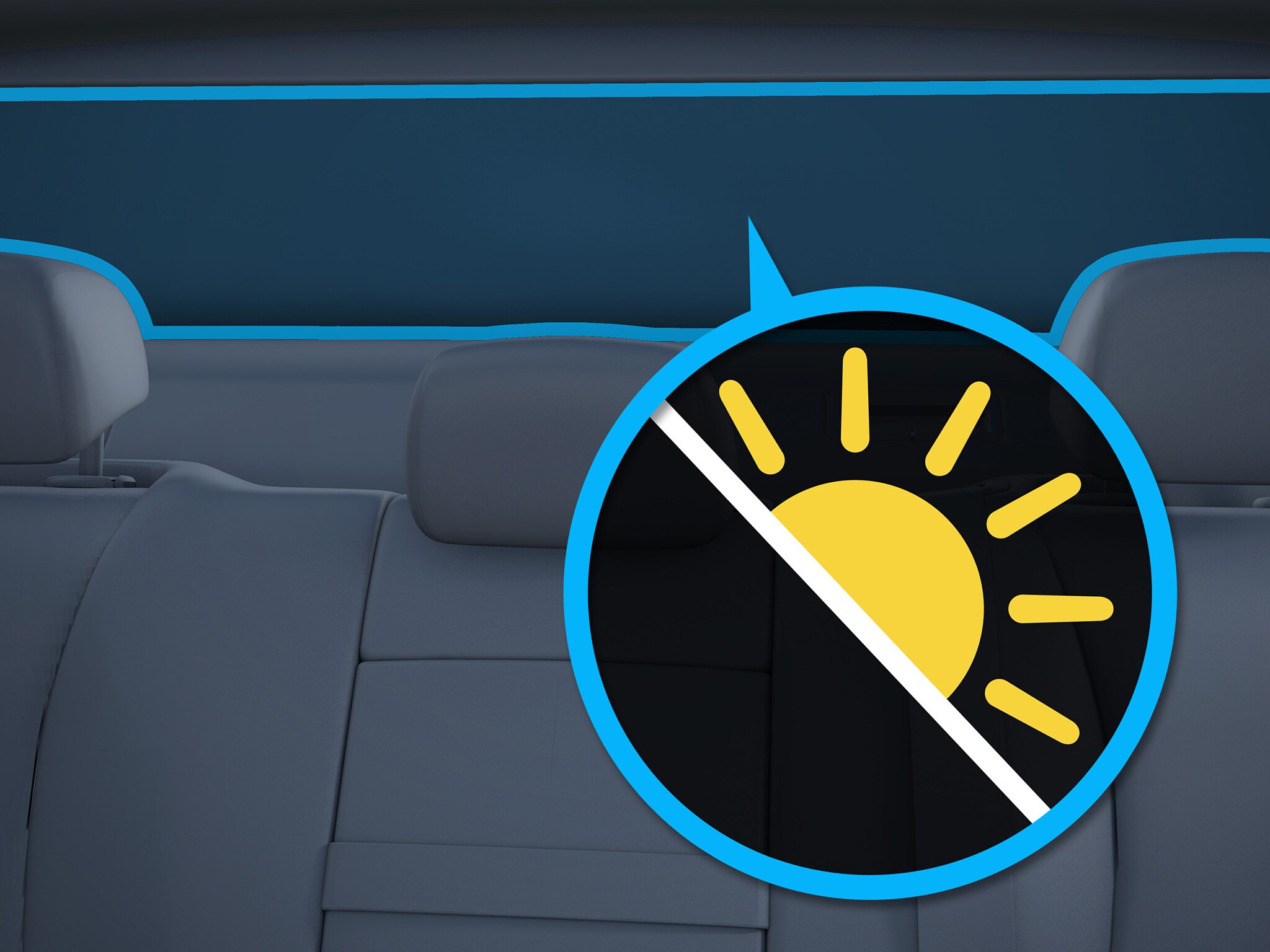Electric sunblind for rear window