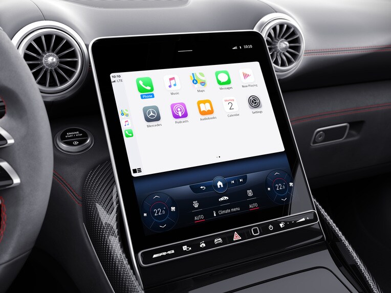 An illustration of the multicontour seats in the Mercedes-AMG SL Roadster.