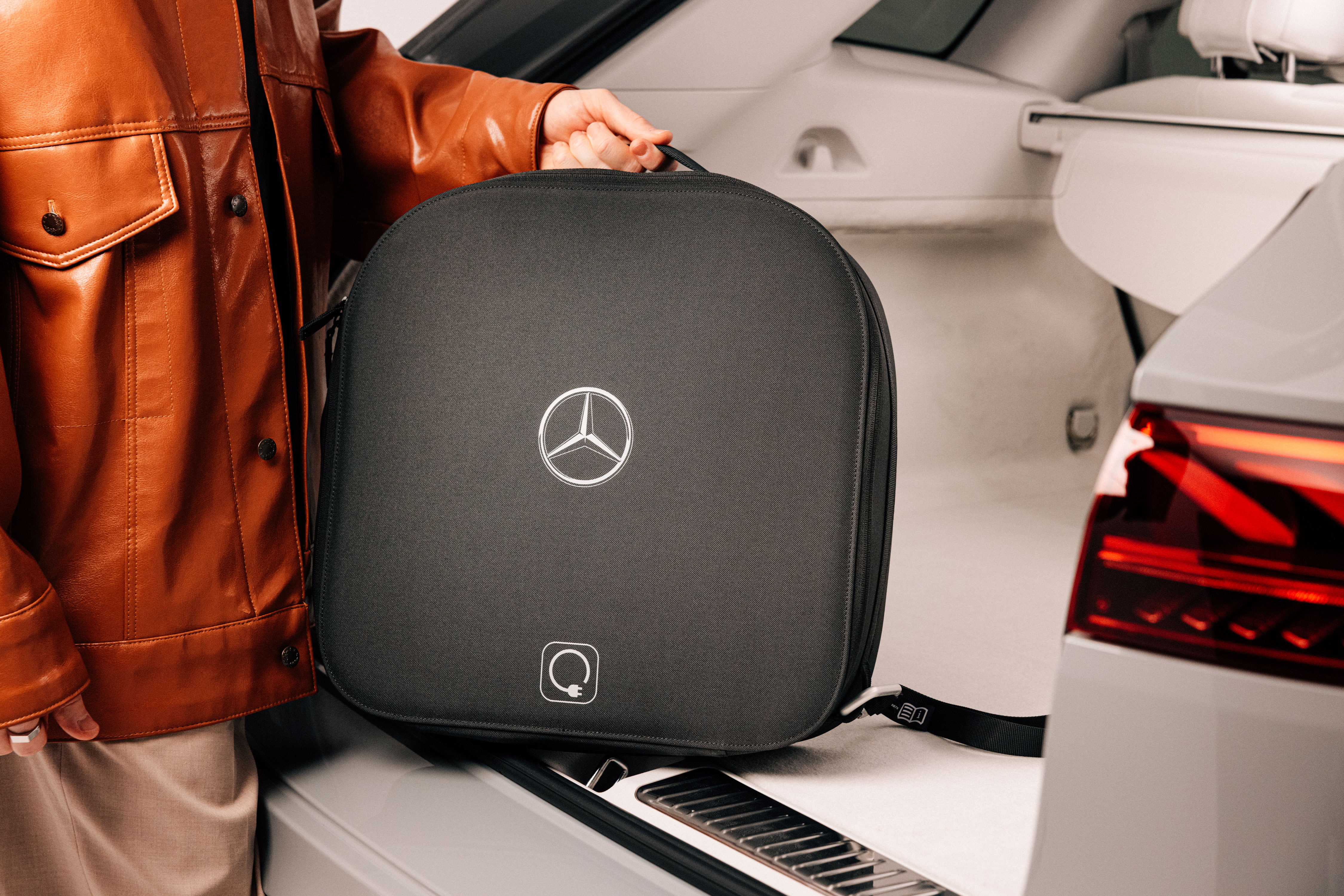 Charging | Electric cars | Mercedes-Benz The EQB electric car charging at a Mercedes Benz Wallbox.