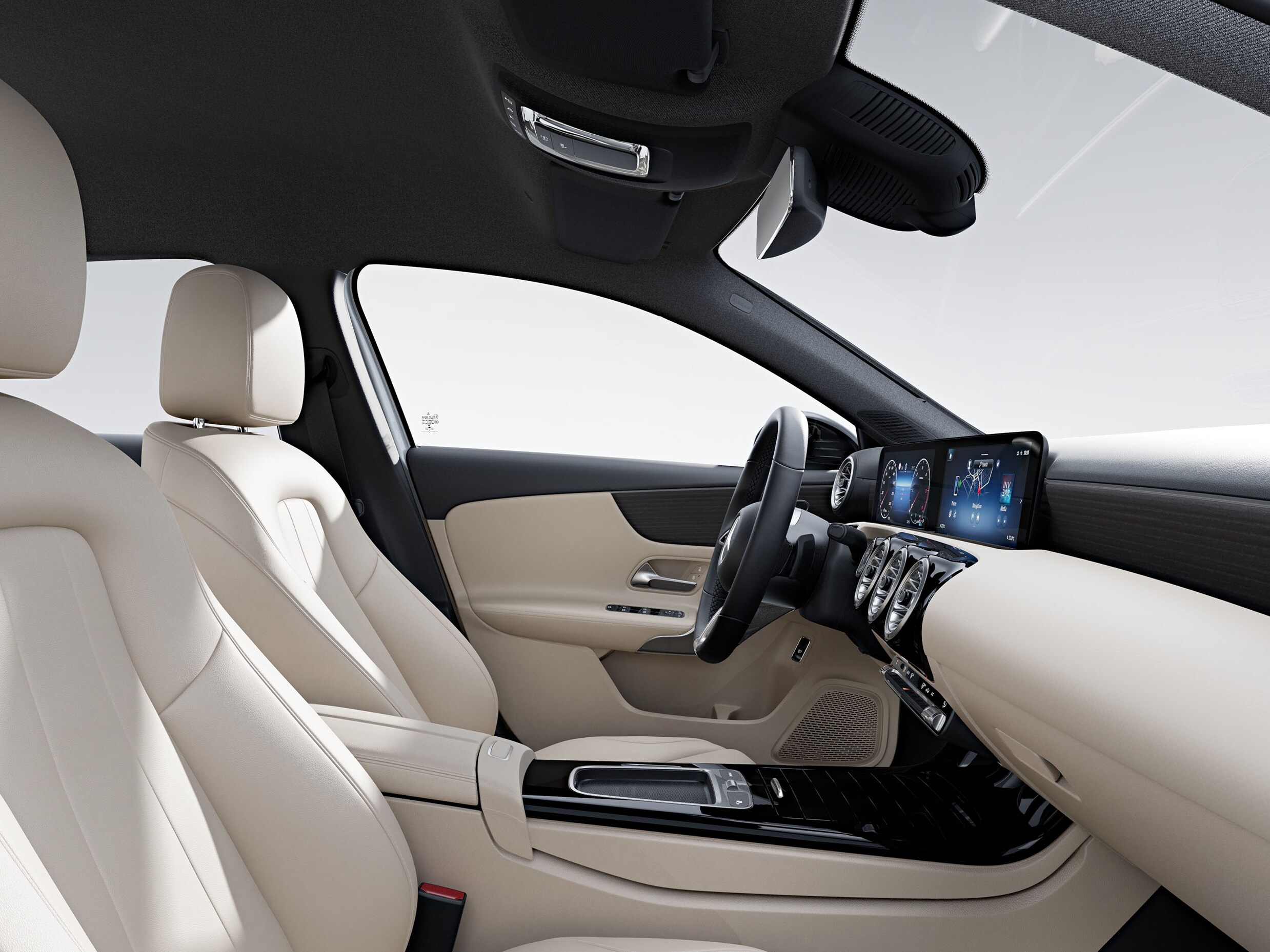 The interior of the Mercedes-Benz A-Class Limousine with standard equipment.