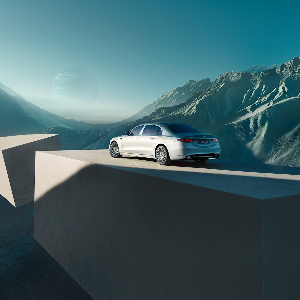The new Mercedes-Maybach S-Class with illuminated grille.